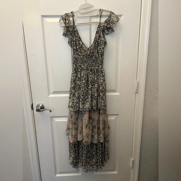 MISA Los Angeles Idalia Tiered Ruffle Midi Dress XS - Picture 4 of 7